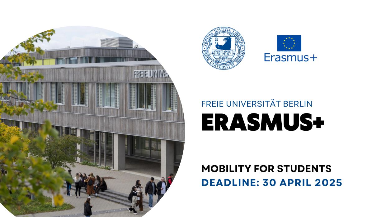Відкрито конкурс ERASMUS+ у Вільний університет м. Берлін (Німеччина) на осінній семестр 2025/26