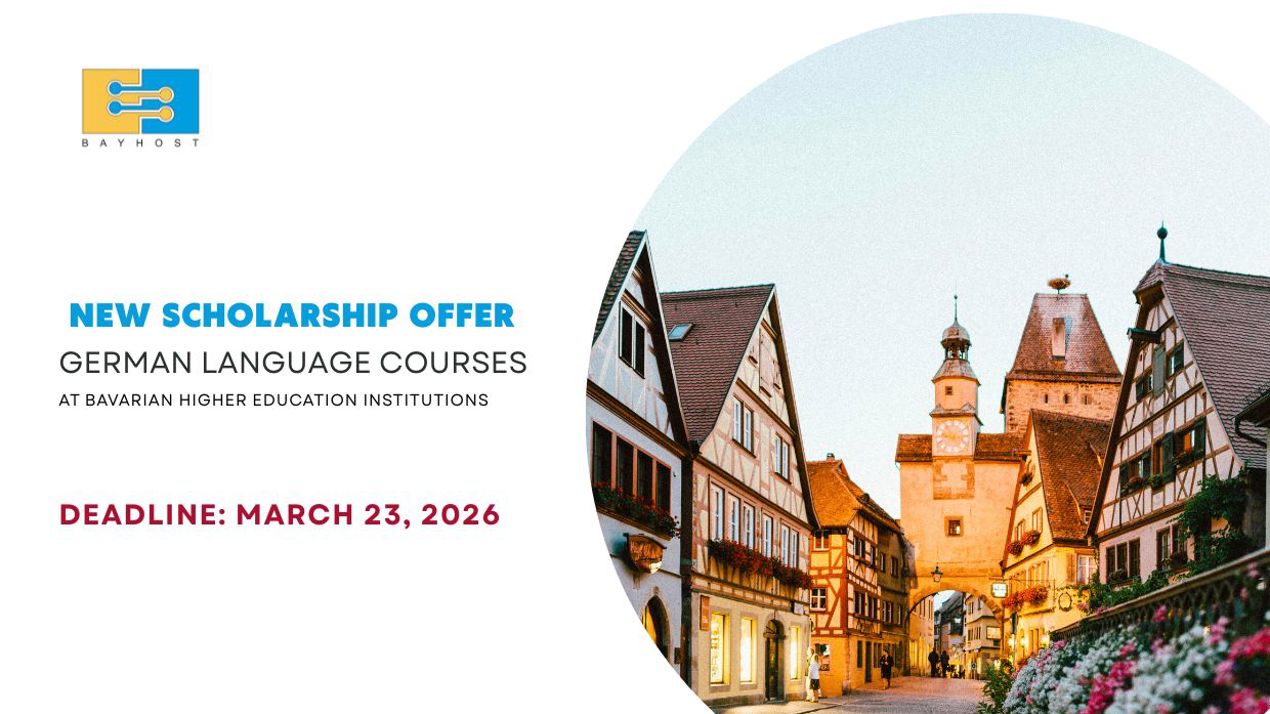 Scholarships for German language courses in Bavaria 2026.