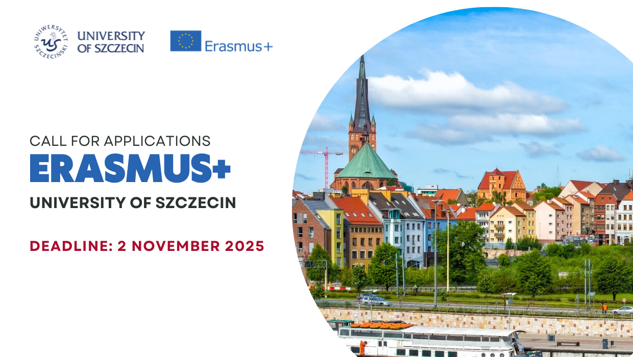 Відкрито конкурс ERASMUS+ до Університету м. Щецин (Польща) на весняний семестр 2026