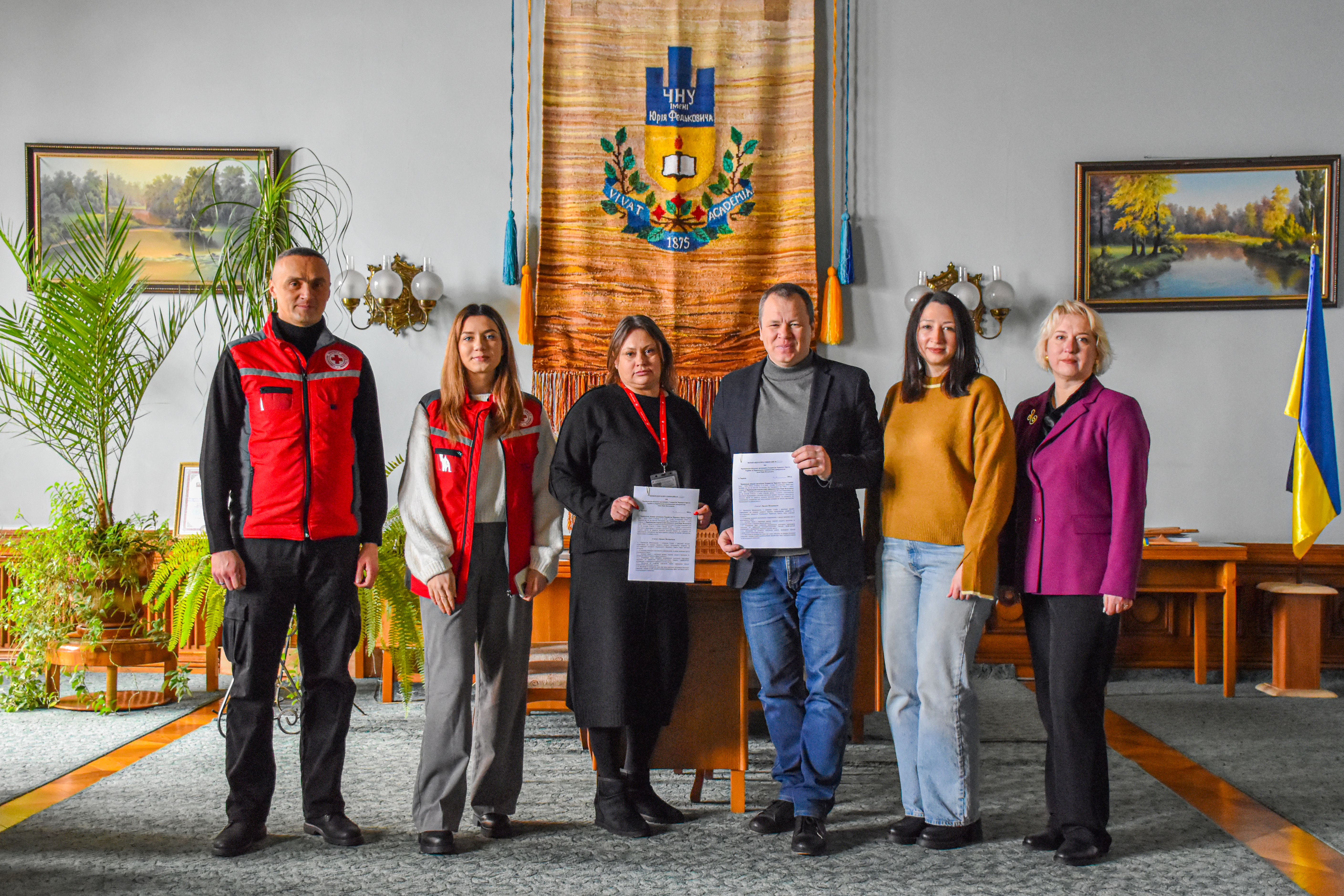 Відбулася робоча зустріч керівництва університету з представниками Чернівецької обласної організації Товариства Червоного Хреста України