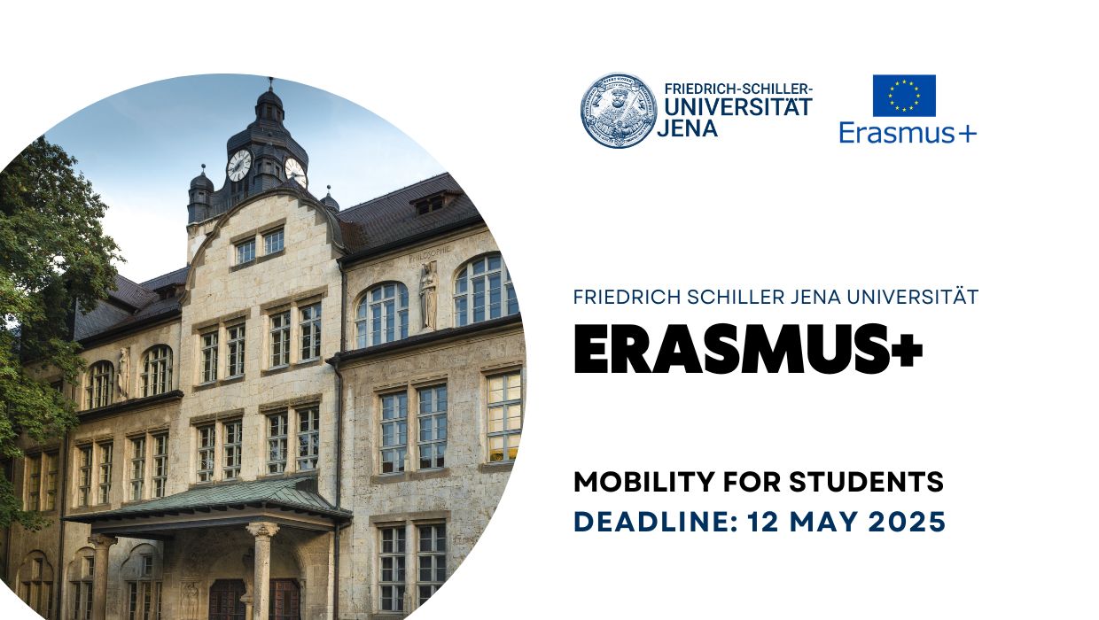 Відкрито конкурс ERASMUS+ в Єнський університет ім. Фрідріха Шиллера (Німеччина) на осінній семестр 2025/26
